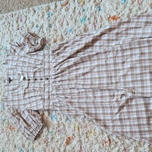 Ann Taylor Factory checkered midi dress size L